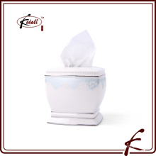 decorative square ceramic tissue paper box